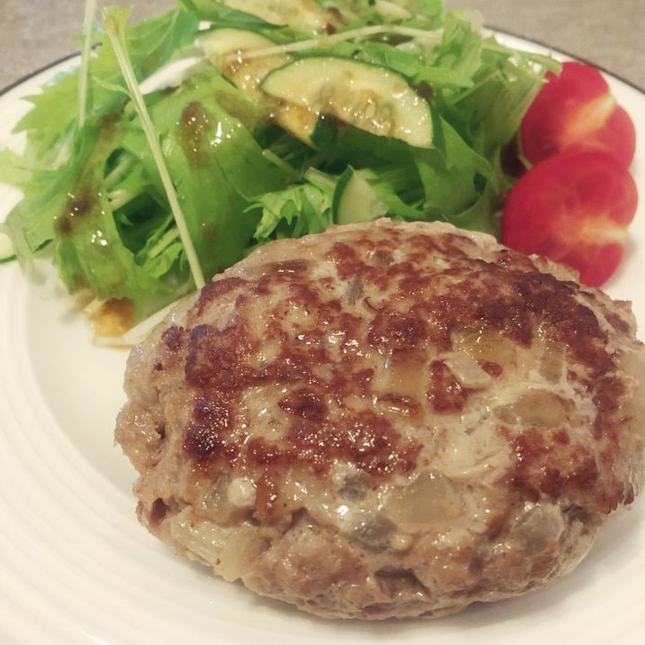 魚焼きグリルで！基本のハンバーグ